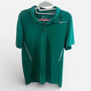 Nike Dark Teal Polo Shirt with Silver Accents